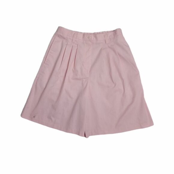 VINTAGE 90s shorts high rise pastel‎ pink midi L - Picture 1 of 12